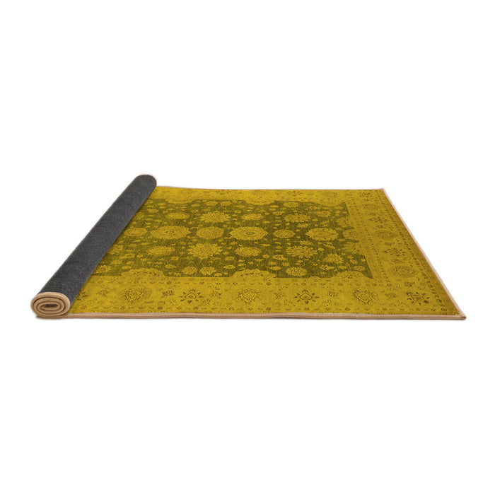 Sideview of Oriental Yellow Traditional Rug, urb995yw