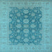 Square Oriental Light Blue Traditional Rug, urb995lblu