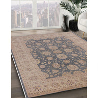 Mid-Century Modern Rose Purple Oriental Rug, urb995