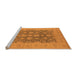 Sideview of Machine Washable Oriental Orange Traditional Area Rugs, wshurb995org