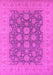 Machine Washable Oriental Pink Traditional Rug, wshurb995pnk