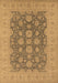 Machine Washable Oriental Brown Traditional Rug, wshurb995brn