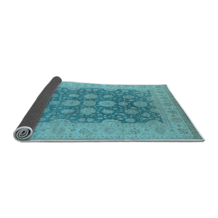 Sideview of Oriental Light Blue Traditional Rug, urb995lblu