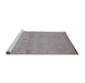 Sideview of Machine Washable Industrial Modern Silver Pink Rug, wshurb996