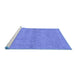 Sideview of Machine Washable Oriental Blue Traditional Rug, wshurb996blu