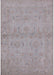 Mid-Century Modern Silver Pink Oriental Rug, urb996