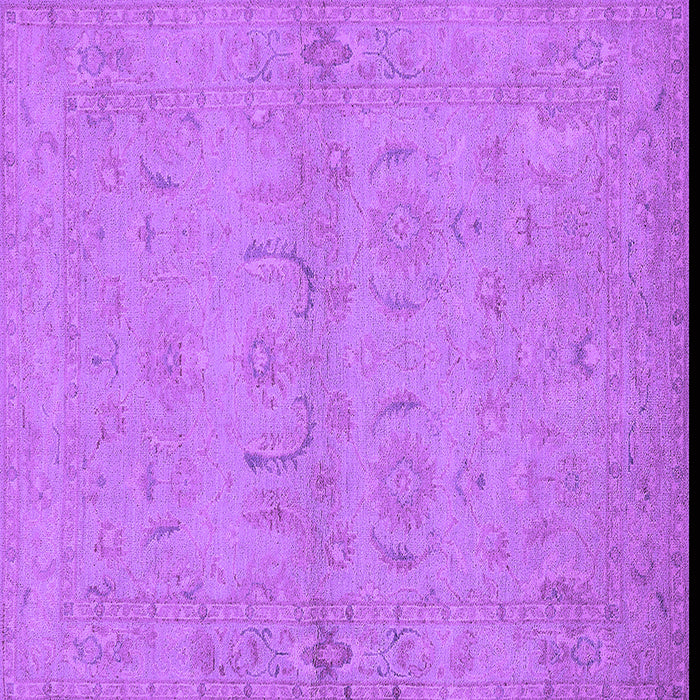 Square Machine Washable Oriental Purple Traditional Area Rugs, wshurb996pur
