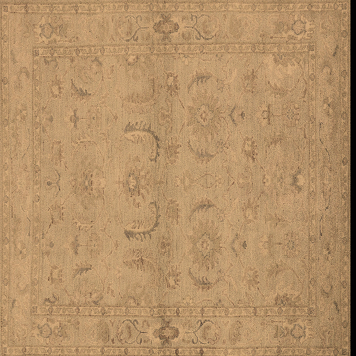 Square Oriental Brown Traditional Rug, urb996brn