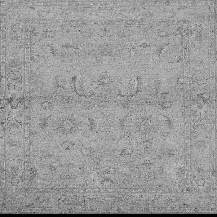 Square Machine Washable Oriental Gray Traditional Rug, wshurb996gry