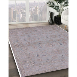 Machine Washable Industrial Modern Silver Pink Rug in a Family Room, wshurb996