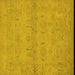 Square Oriental Yellow Traditional Rug, urb996yw