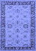 Machine Washable Oriental Blue Traditional Rug, wshurb997blu