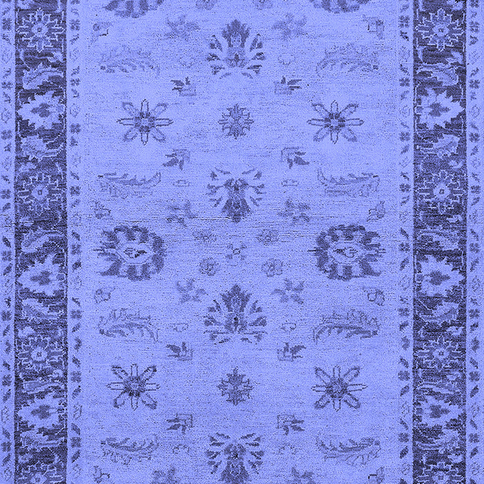 Machine Washable Oriental Blue Traditional Rug, wshurb997blu