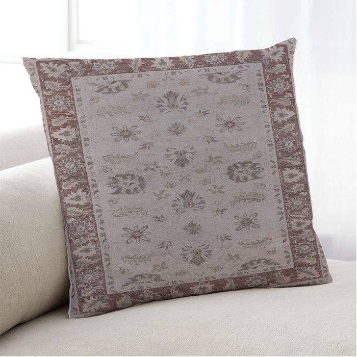 Lifestyle Image of Mid-Century Modern Urban Square Puce Purple Throw Pillow, 18 inch by 18 inch, pwurb997