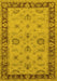 Machine Washable Oriental Yellow Traditional Rug, wshurb997yw