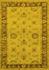 Oriental Yellow Traditional Rug, urb997yw