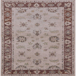 Square Machine Washable Industrial Modern Puce Purple Rug, wshurb997