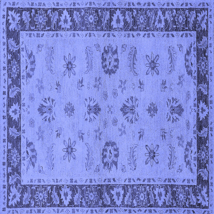 Square Oriental Blue Traditional Rug, urb997blu