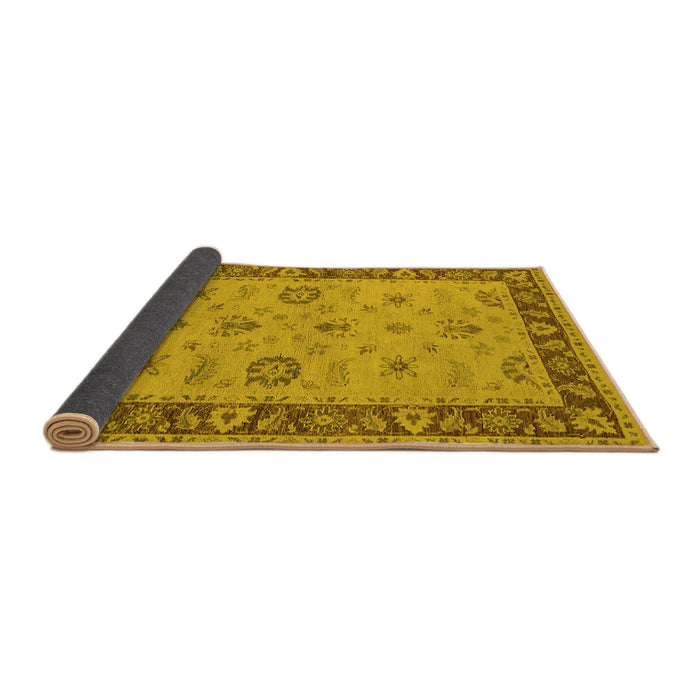 Sideview of Oriental Yellow Traditional Rug, urb997yw