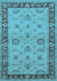 Oriental Light Blue Traditional Rug, urb997lblu