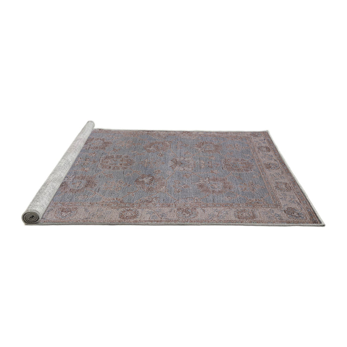 Sideview of Machine Washable Industrial Modern Rose Dust Purple Rug, wshurb998