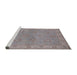 Sideview of Machine Washable Industrial Modern Rose Dust Purple Rug, wshurb998