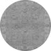 Round Oriental Gray Traditional Rug, urb998gry