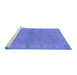 Sideview of Machine Washable Oriental Blue Traditional Rug, wshurb998blu