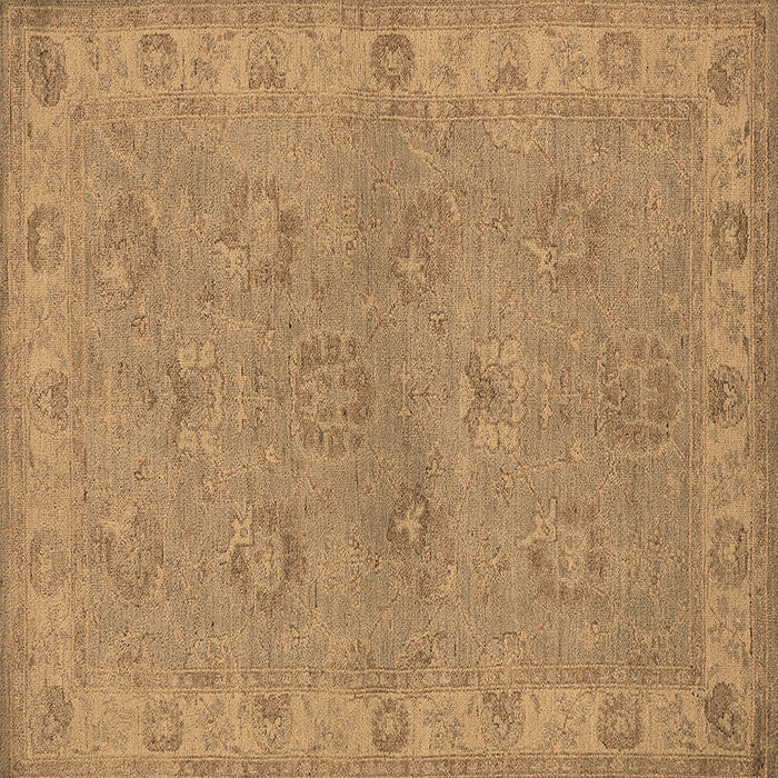 Square Oriental Brown Traditional Rug, urb998brn