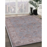 Mid-Century Modern Rose Purple Oriental Rug, urb998