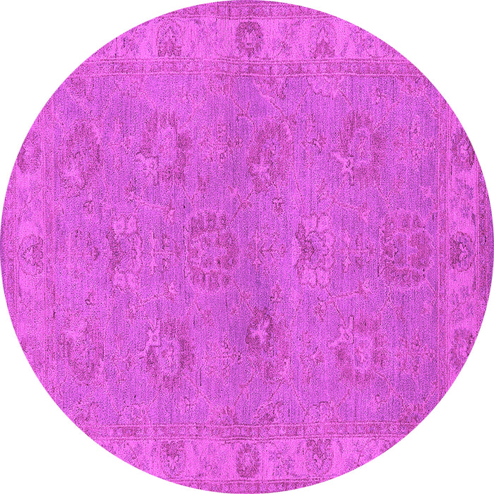 Round Oriental Pink Traditional Rug, urb998pnk