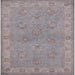 Square Mid-Century Modern Rose Purple Oriental Rug, urb998