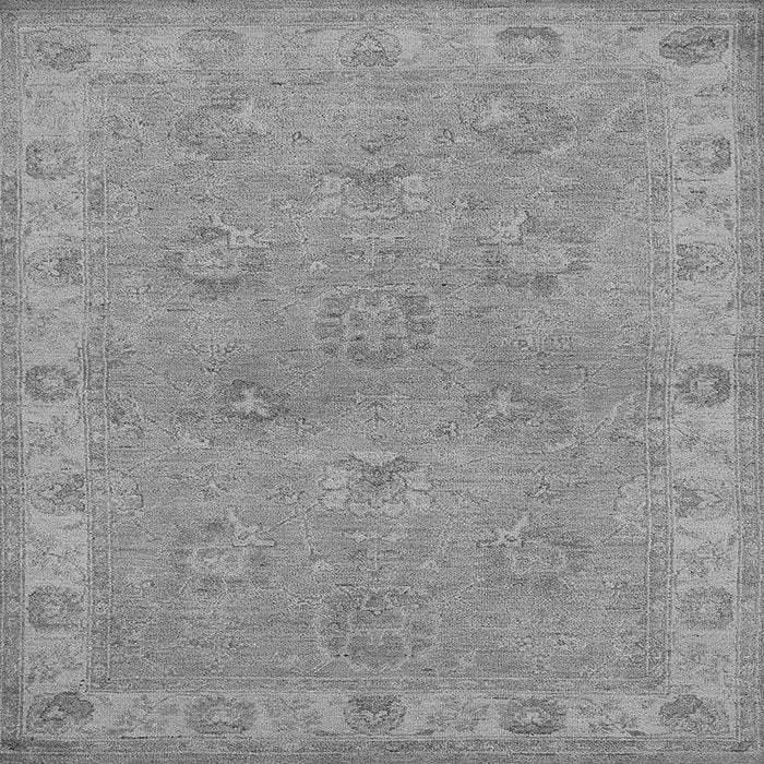Square Machine Washable Oriental Gray Traditional Rug, wshurb998gry