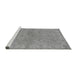 Sideview of Machine Washable Oriental Gray Traditional Rug, wshurb998gry