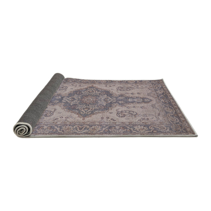 Sideview of Mid-Century Modern Mauve Taupe Purple Oriental Rug, urb999