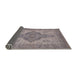 Sideview of Mid-Century Modern Mauve Taupe Purple Oriental Rug, urb999