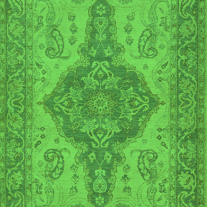 Oriental Green Traditional Rug, urb999grn