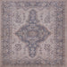 Square Mid-Century Modern Mauve Taupe Purple Oriental Rug, urb999