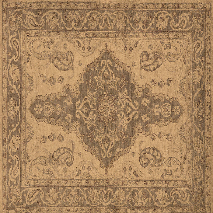 Square Oriental Brown Traditional Rug, urb999brn