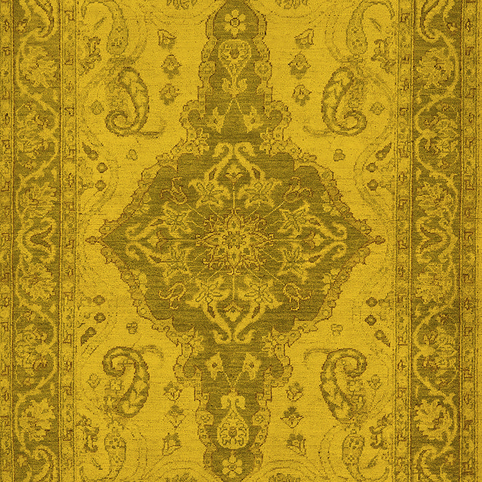 Oriental Yellow Traditional Rug, urb999yw