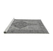 Sideview of Machine Washable Oriental Gray Traditional Rug, wshurb999gry