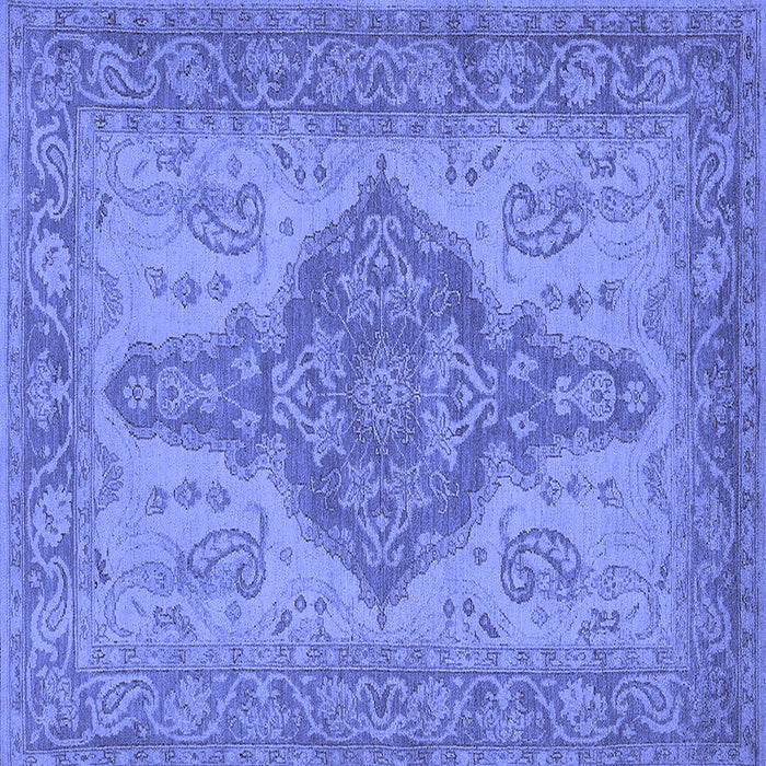 Square Oriental Blue Traditional Rug, urb999blu