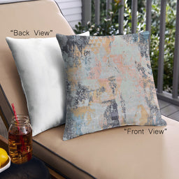 Front View of Mid-Century Modern Urban Square Rose Dust Purple Throw Pillow, 18 inch by 18 inch, pwurb9