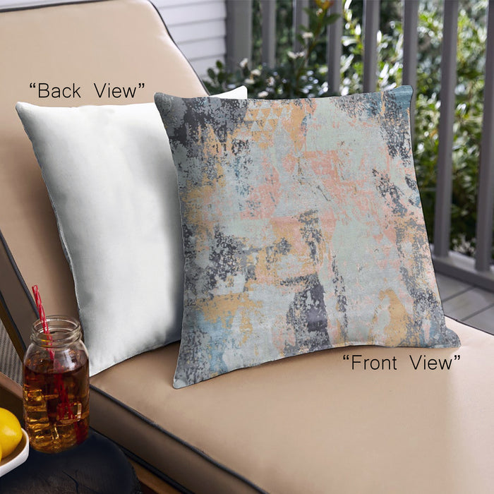 Front View of Mid-Century Modern Urban Square Rose Dust Purple Throw Pillow, 18 inch by 18 inch, pwurb9