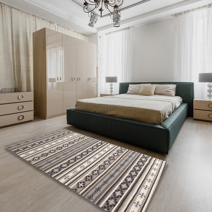 Machine Washable Contemporary Rose Pink Rug in a Bedroom, wshcon1000