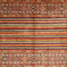 Square Contemporary Brown Southwestern Rug, con1005