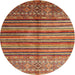 Sideview of Contemporary Brown Southwestern Rug, con1005