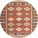 Square Machine Washable Contemporary Sandy Brown Rug, wshcon1006