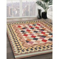 Contemporary Sienna Brown Modern Rug, con1007