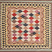 Sideview of Machine Washable Contemporary Sienna Brown Rug, wshcon1007